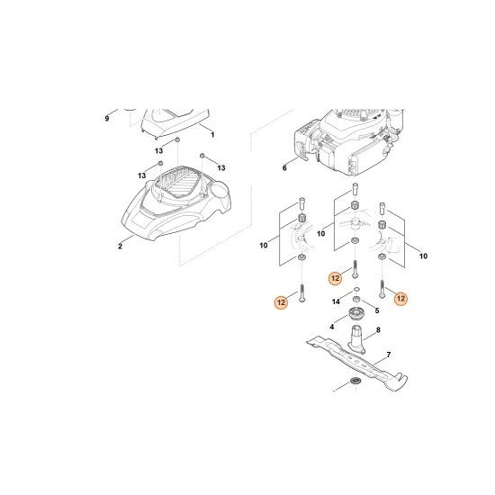 Stihl  Śruba ścinana 3/8"x70 9039 488 9000